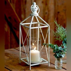 White Distressed Lantern